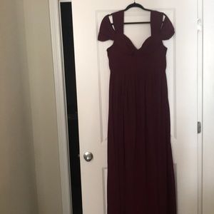 Lulus Make me Move Burgundy Maxi Dress
